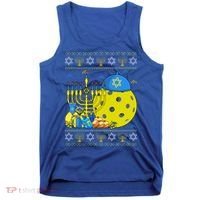 Funny Pickleball Ball Orah Dreidel Ugly Hanukkah Sweater Funny Gift Tank Top thumb 0