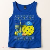 Funny Pickleball Ball Orah Dreidel Ugly Hanukkah Sweater Funny Gift Tank Top thumb 2