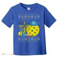 Funny Pickleball Ball Orah Dreidel Ugly Hanukkah Sweater Funny Gift Toddler T-Shirt thumb 0
