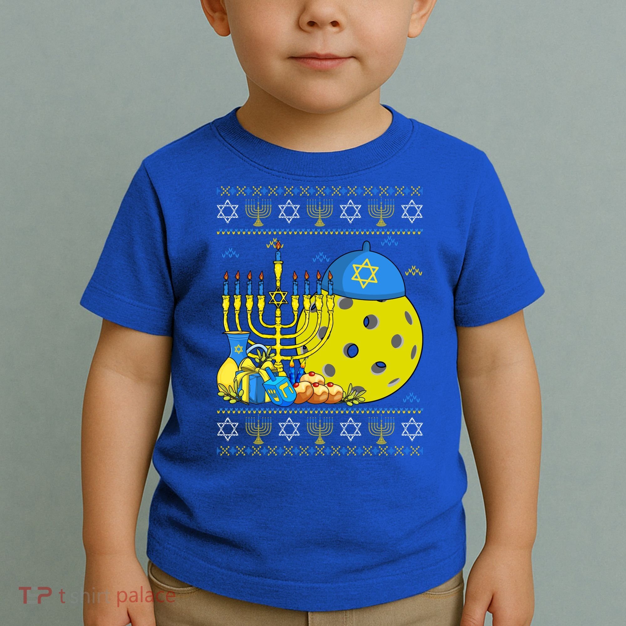 Funny Pickleball Ball Orah Dreidel Ugly Hanukkah Sweater Funny Gift Toddler T-Shirt