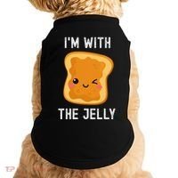 Funny Peanut Butter & Jelly Matching His & Hers Couples Doggie Tank thumb 0
