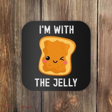 Funny Peanut Butter & Jelly Matching His & Hers Couples Coaster