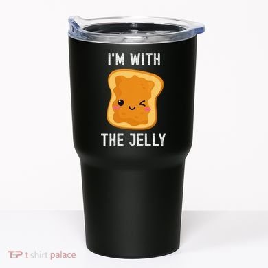 Funny Peanut Butter & Jelly Matching His & Hers Couples Tumbler