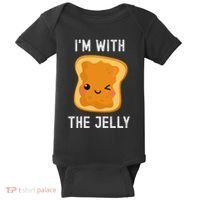 Funny Peanut Butter & Jelly Matching His & Hers Couples Baby Bodysuit thumb 0