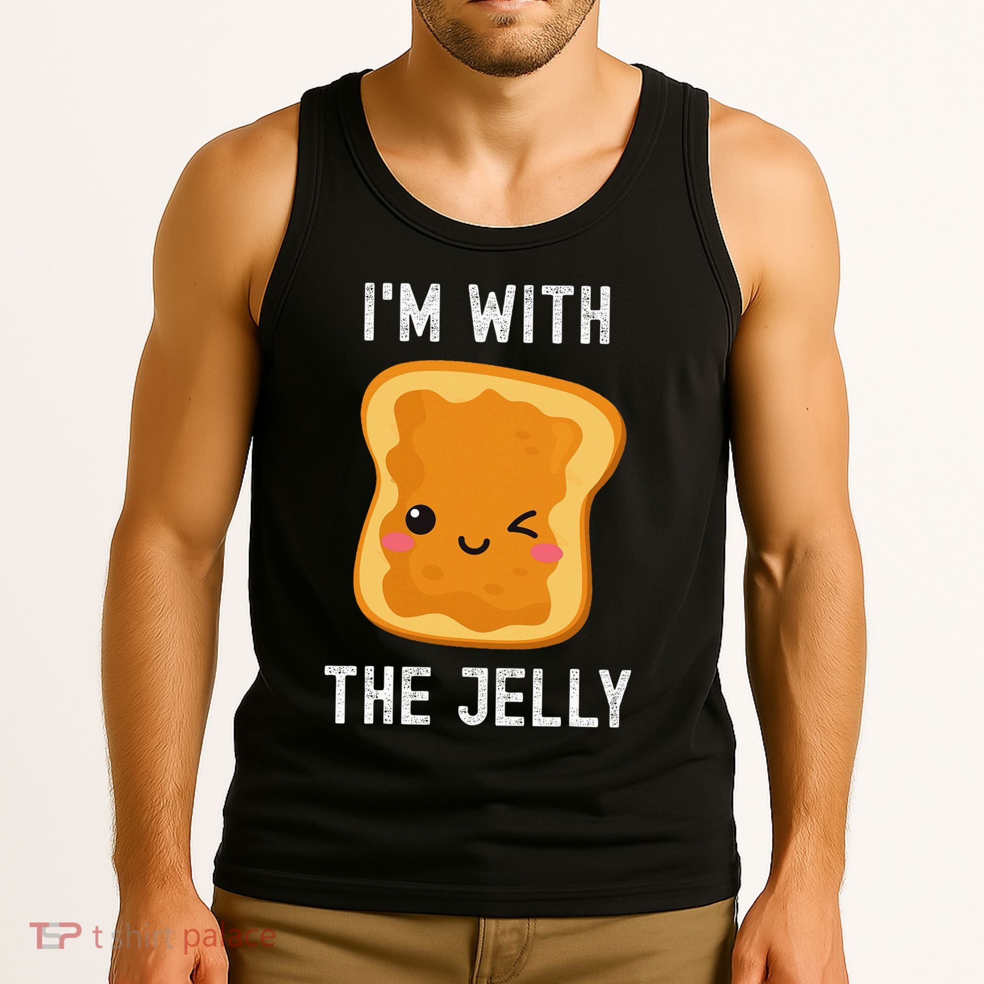 Funny Peanut Butter & Jelly Matching His & Hers Couples Tank Top