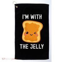Funny Peanut Butter & Jelly Matching His & Hers Couples Golf Towel thumb 0