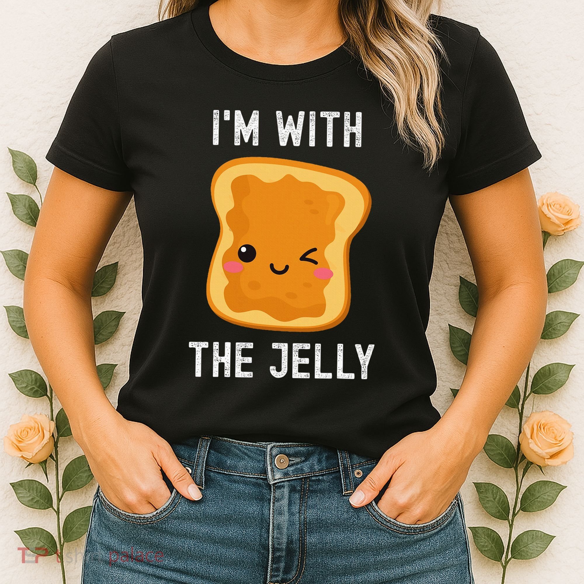 Funny Peanut Butter & Jelly Matching His & Hers Couples Women's T-Shirt