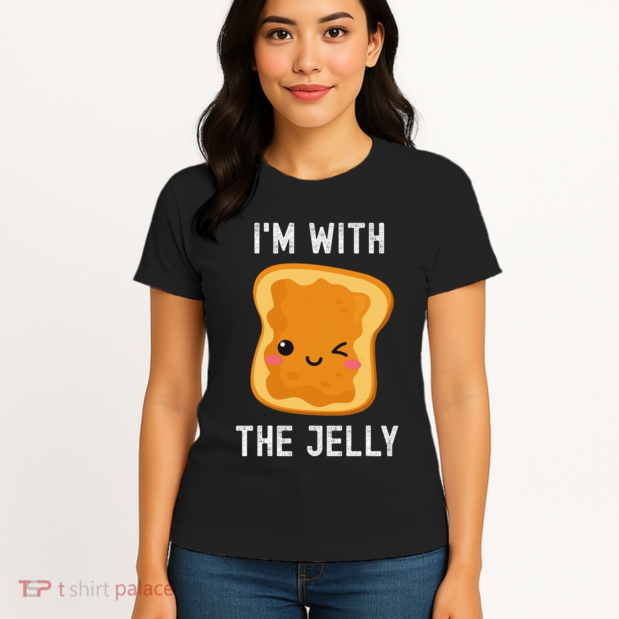 Funny Peanut Butter & Jelly Matching His & Hers Couples Women's T-Shirt