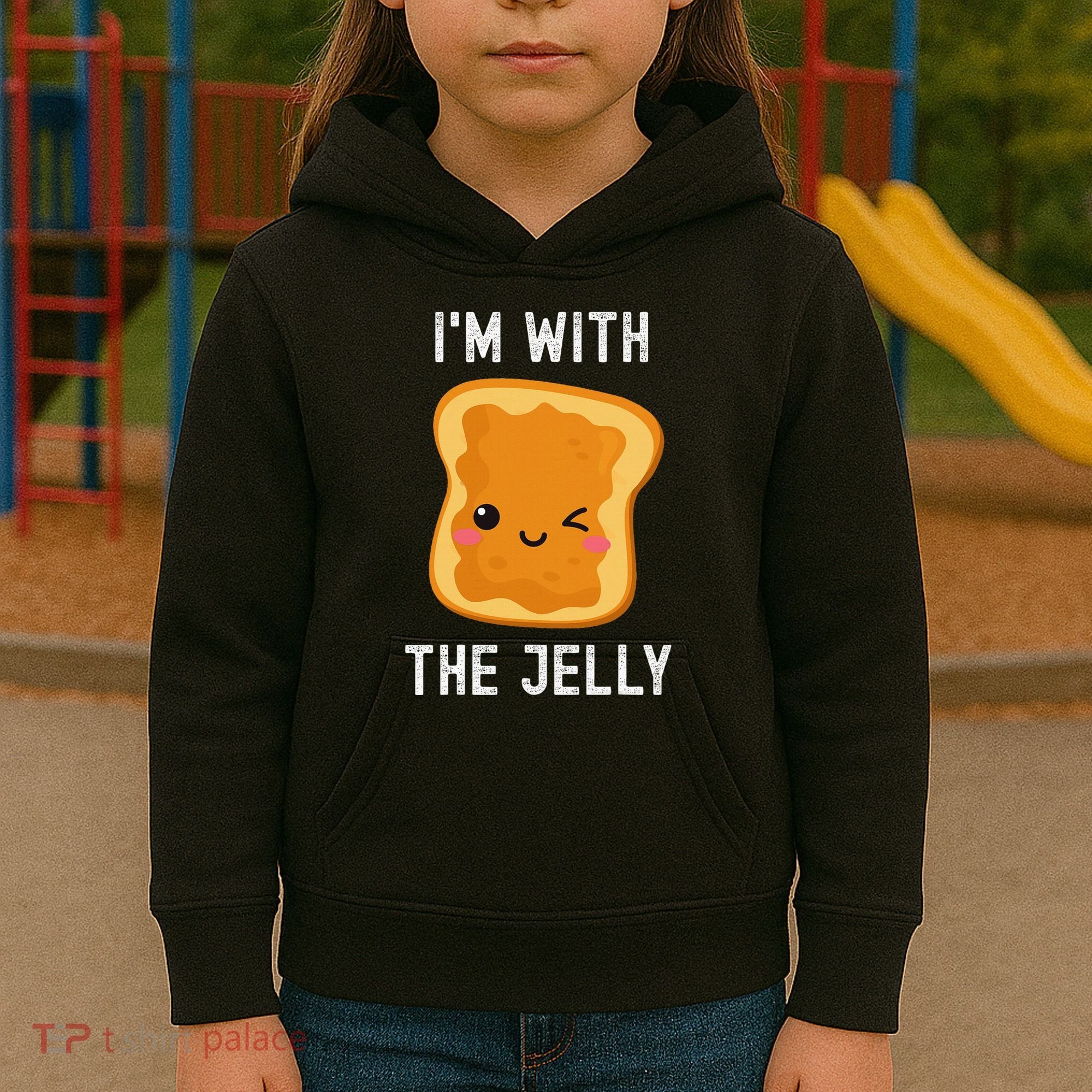 Funny Peanut Butter & Jelly Matching His & Hers Couples Kids Hoodie