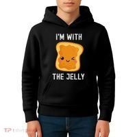 Funny Peanut Butter & Jelly Matching His & Hers Couples Kids Hoodie thumb 4
