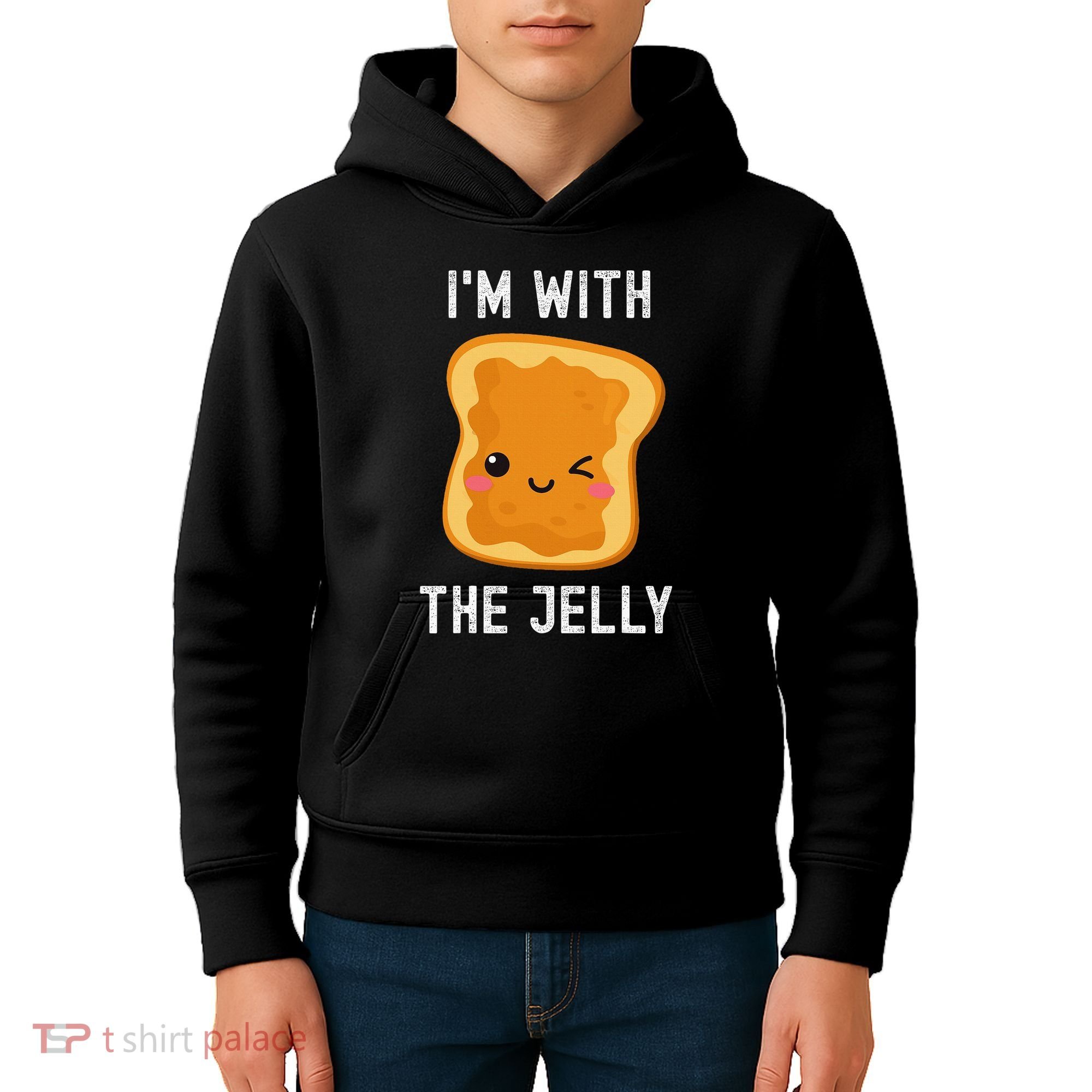 Funny Peanut Butter & Jelly Matching His & Hers Couples Kids Hoodie