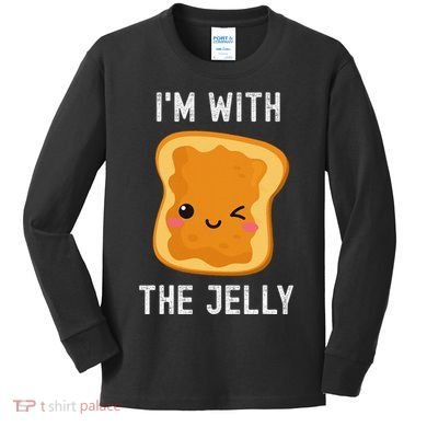 Funny Peanut Butter & Jelly Matching His & Hers Couples Kids Long Sleeve Shirt