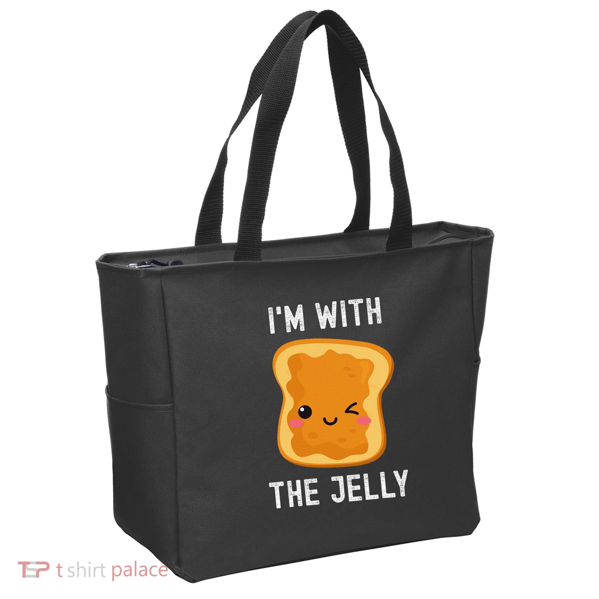 Funny Peanut Butter & Jelly Matching His & Hers Couples Tote Bag
