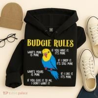 funny Parakeet Budgie Rules Bird Budgerigar Hoodie thumb 4