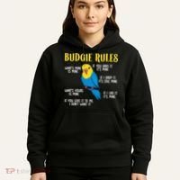 funny Parakeet Budgie Rules Bird Budgerigar Hoodie thumb 5