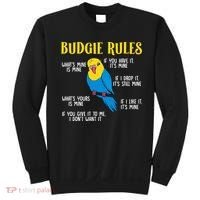 funny Parakeet Budgie Rules Bird Budgerigar Sweatshirt thumb 0