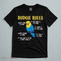 funny Parakeet Budgie Rules Bird Budgerigar T-Shirt thumb 5