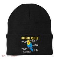 funny Parakeet Budgie Rules Bird Budgerigar Beanie thumb 0