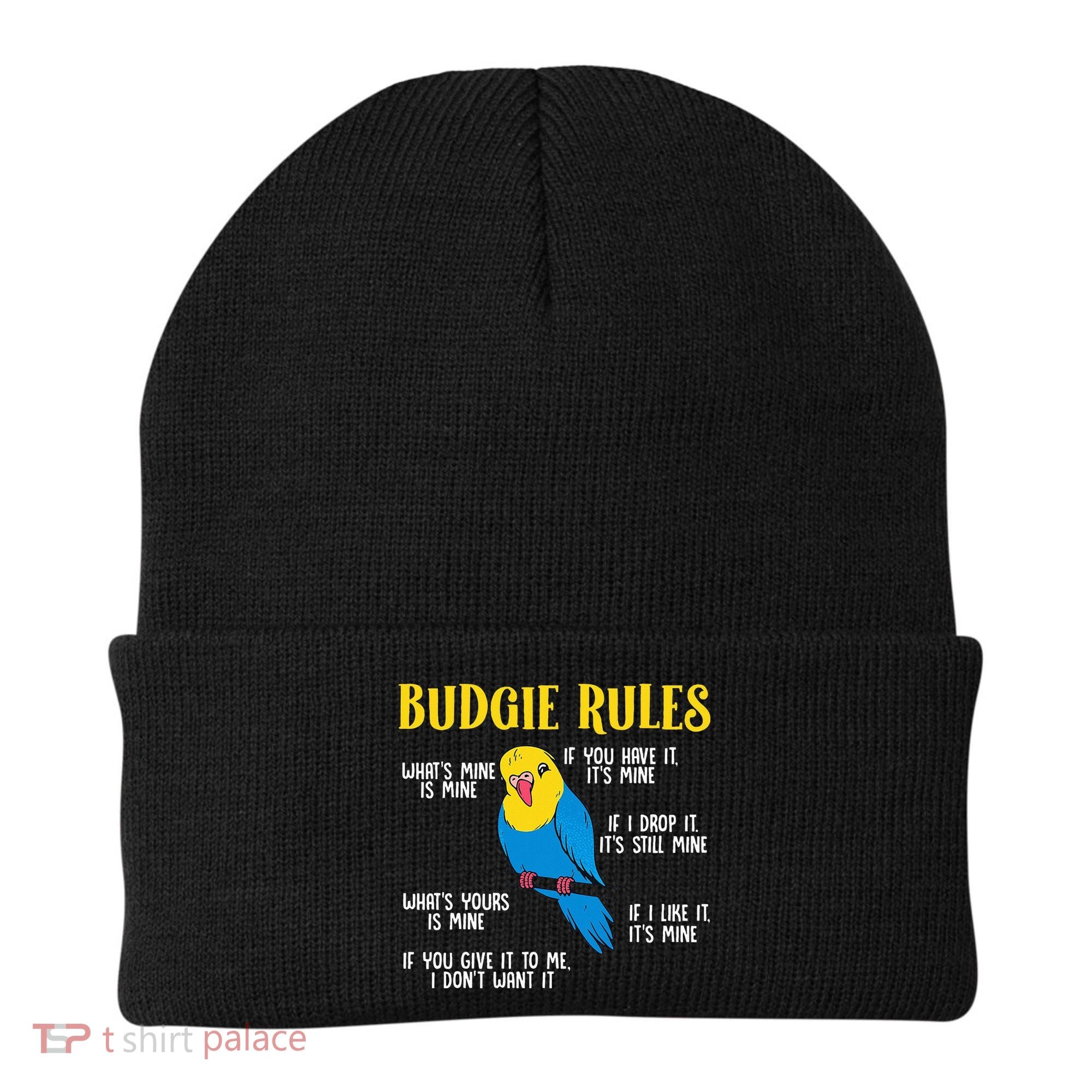funny Parakeet Budgie Rules Bird Budgerigar Beanie