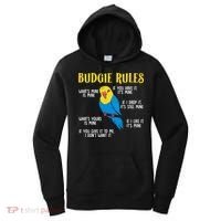 funny Parakeet Budgie Rules Bird Budgerigar Women's Hoodie thumb 0