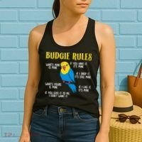 funny Parakeet Budgie Rules Bird Budgerigar Women's Tank Top thumb 2