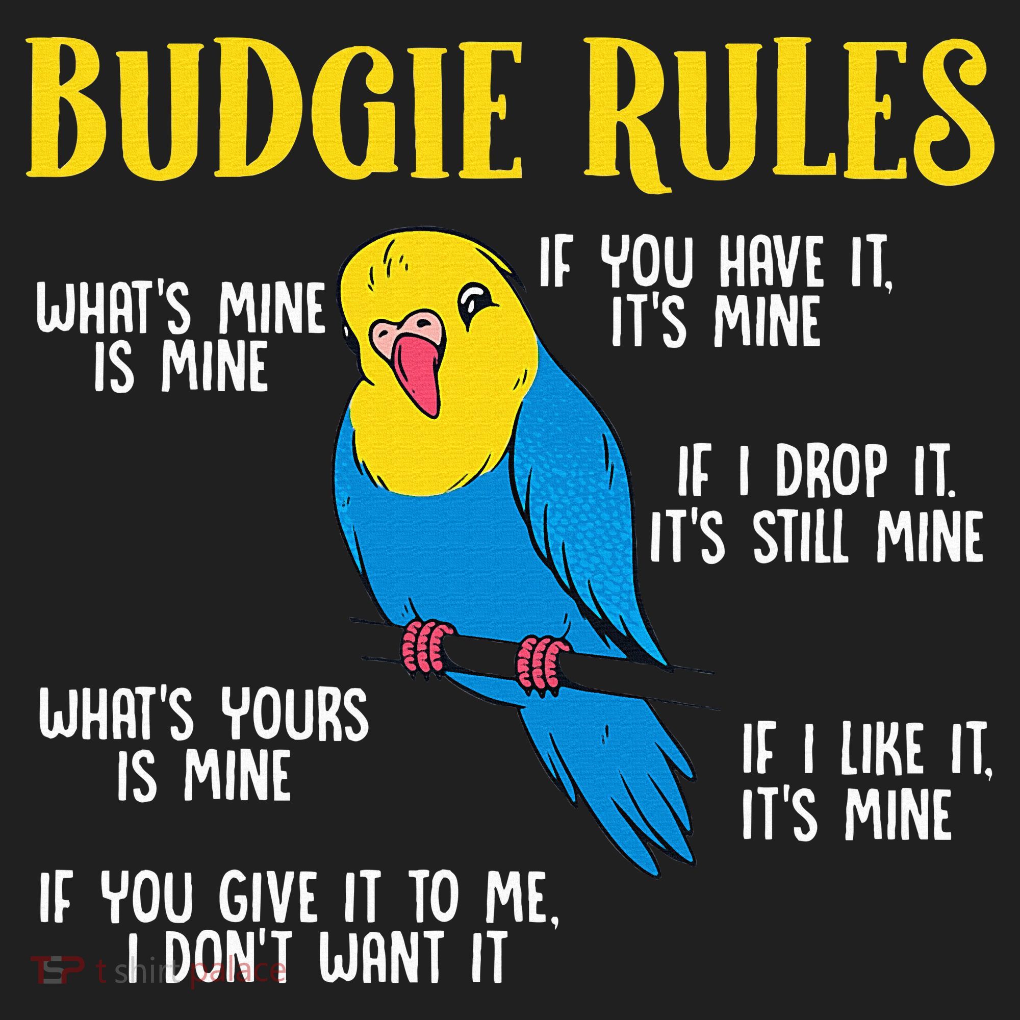 funny Parakeet Budgie Rules Bird Budgerigar Golf Towel