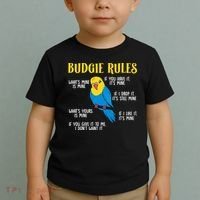 funny Parakeet Budgie Rules Bird Budgerigar Toddler T-Shirt thumb 2