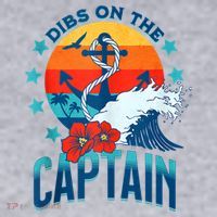 Funny Pontoon Boat Captain Dibs On The Captain Women's Sweatshirt thumb 2