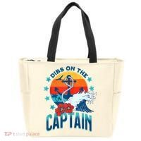 Funny Pontoon Boat Captain Dibs On The Captain Tote Bag thumb 0