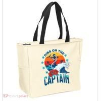 Funny Pontoon Boat Captain Dibs On The Captain Tote Bag thumb 2