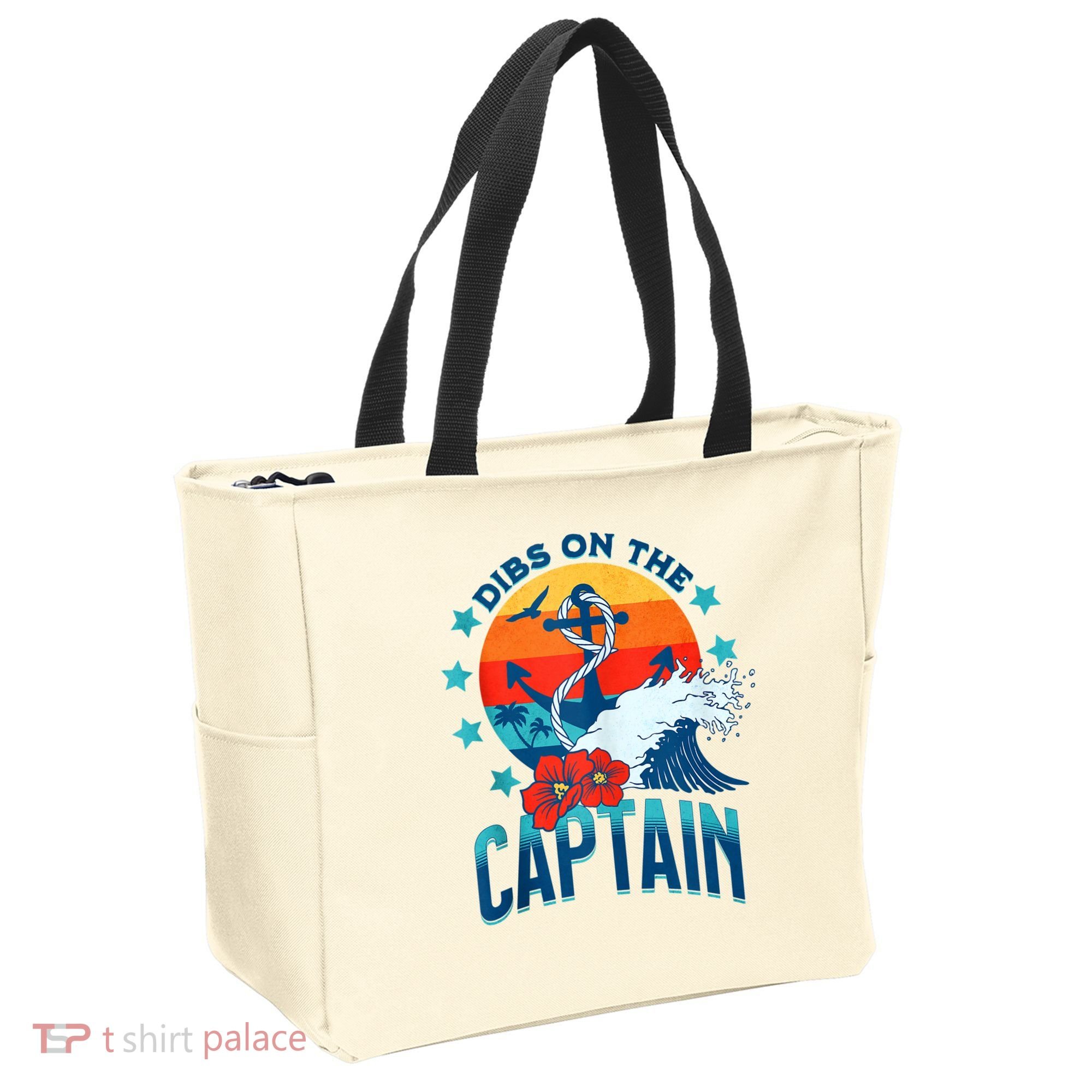 Funny Pontoon Boat Captain Dibs On The Captain Tote Bag
