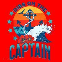 Funny Pontoon Boat Captain Dibs On The Captain Santa Hat thumb 1