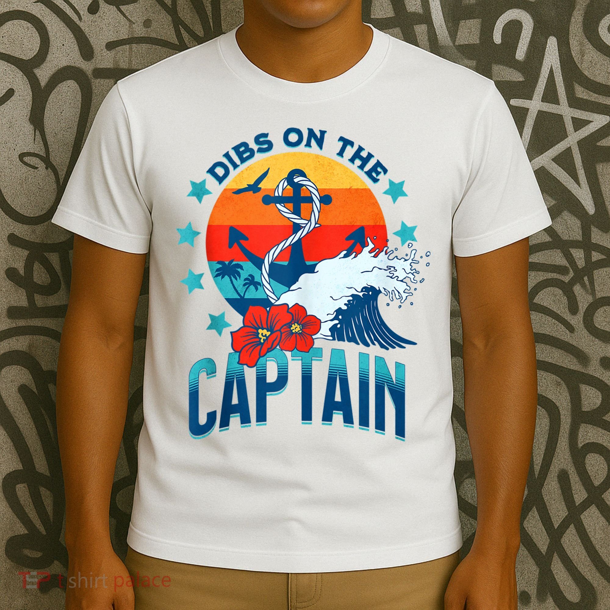 Funny Pontoon Boat Captain Dibs On The Captain T-Shirt