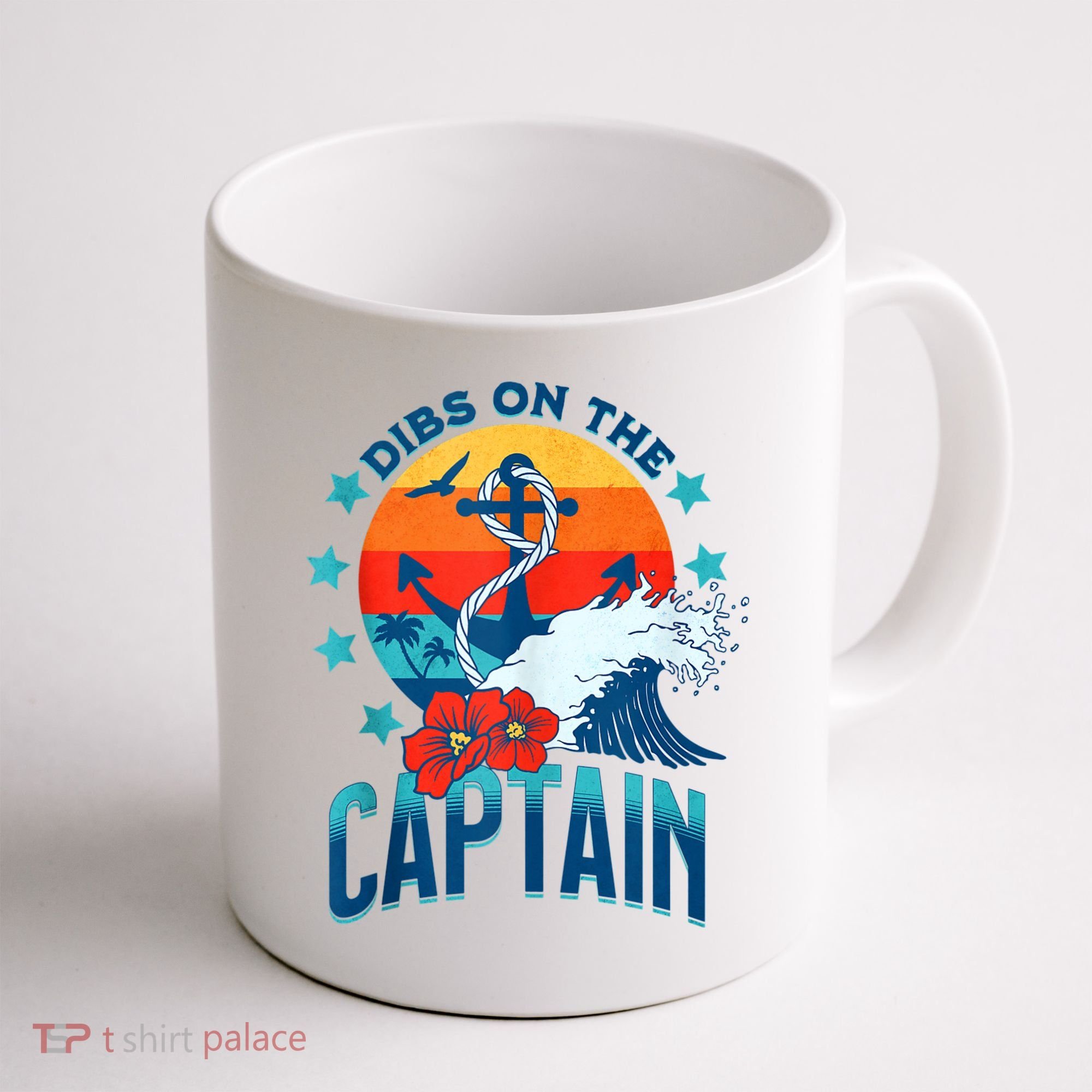 Funny Pontoon Boat Captain Dibs On The Captain Coffee Mug