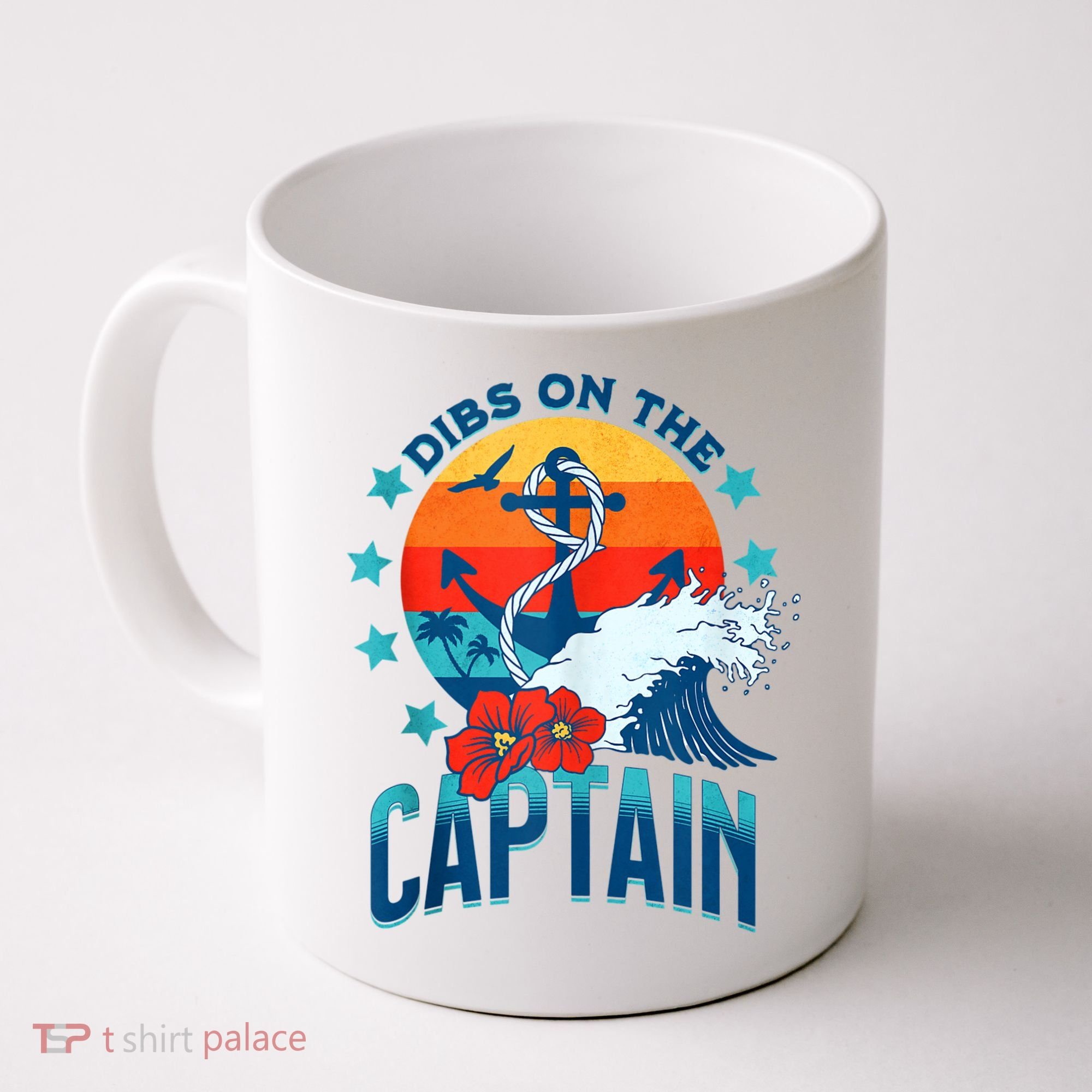 Funny Pontoon Boat Captain Dibs On The Captain Coffee Mug