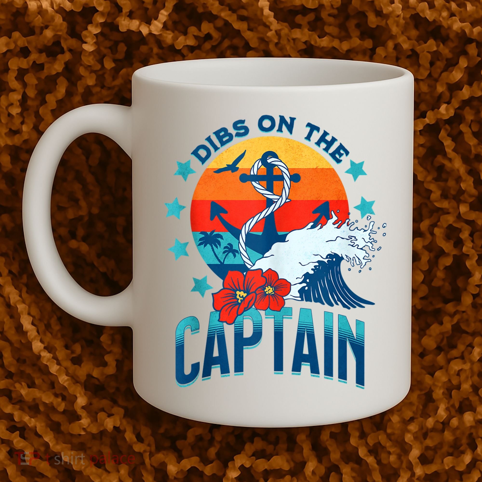 Funny Pontoon Boat Captain Dibs On The Captain Coffee Mug