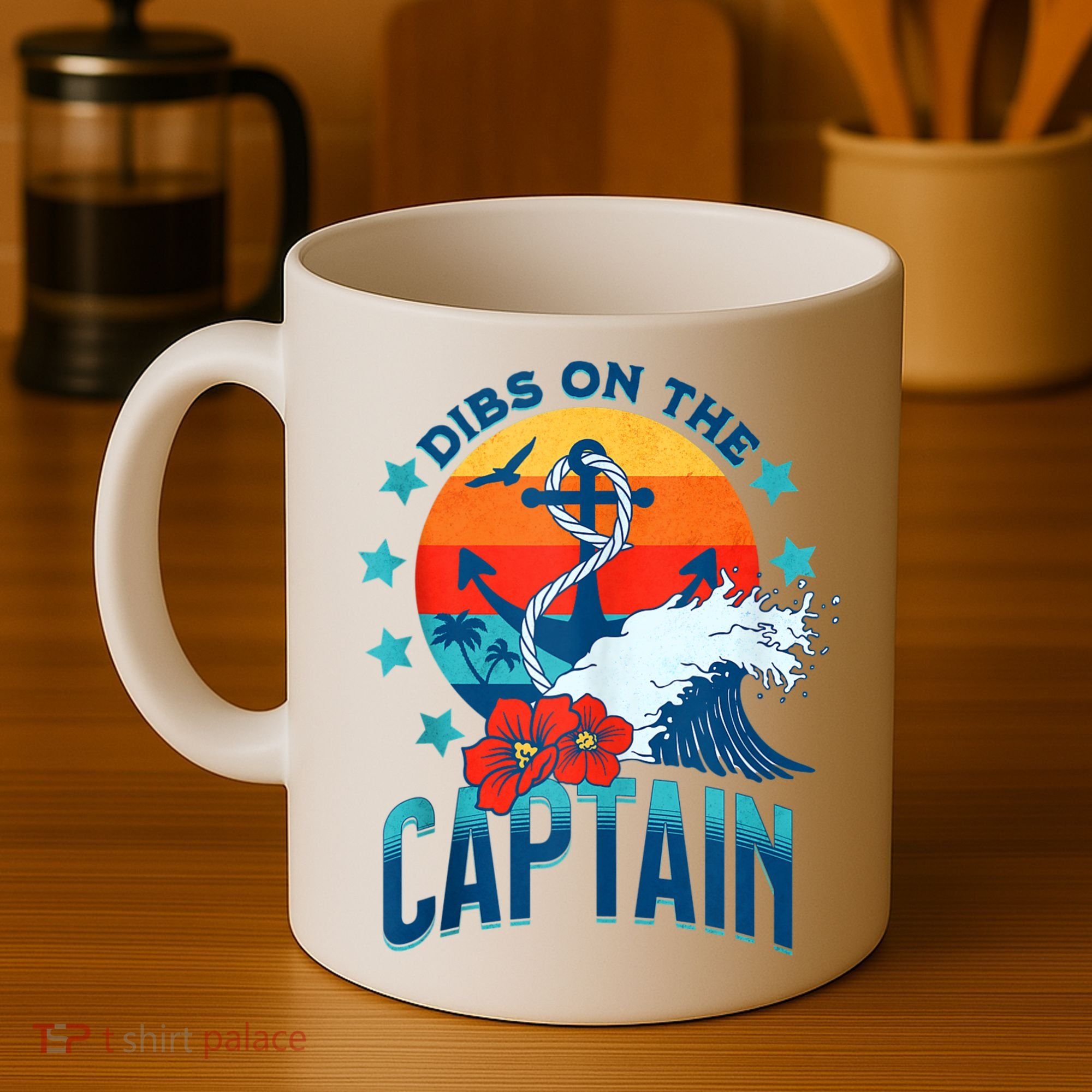 Funny Pontoon Boat Captain Dibs On The Captain Coffee Mug
