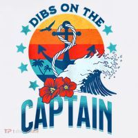 Funny Pontoon Boat Captain Dibs On The Captain Women's Hoodie thumb 2