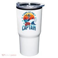 Funny Pontoon Boat Captain Dibs On The Captain Tumbler thumb 0