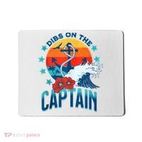 Funny Pontoon Boat Captain Dibs On The Captain Mousepad thumb 0