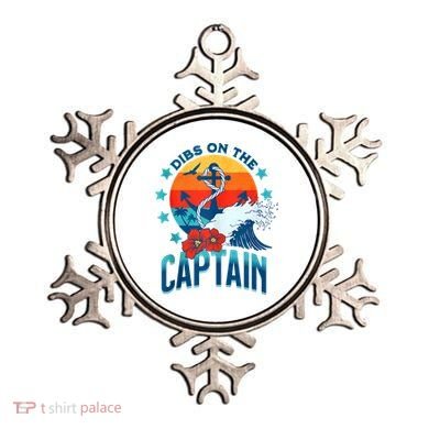 Funny Pontoon Boat Captain Dibs On The Captain Ornament