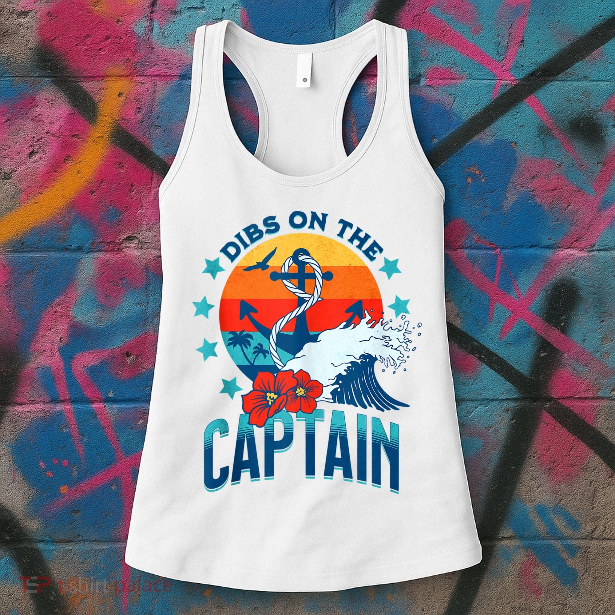 Funny Pontoon Boat Captain Dibs On The Captain Women's Tank Top