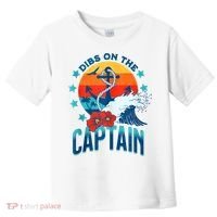 Funny Pontoon Boat Captain Dibs On The Captain Toddler T-Shirt thumb 0