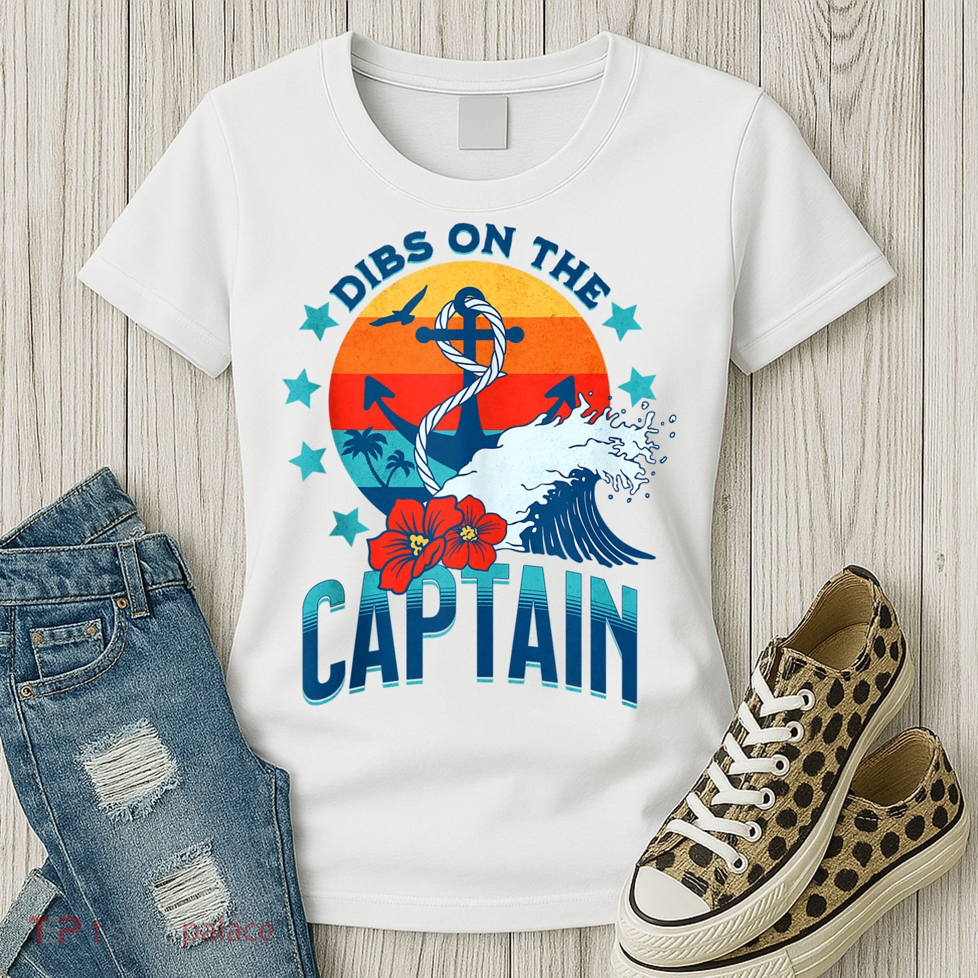 Funny Pontoon Boat Captain Dibs On The Captain Women's T-Shirt