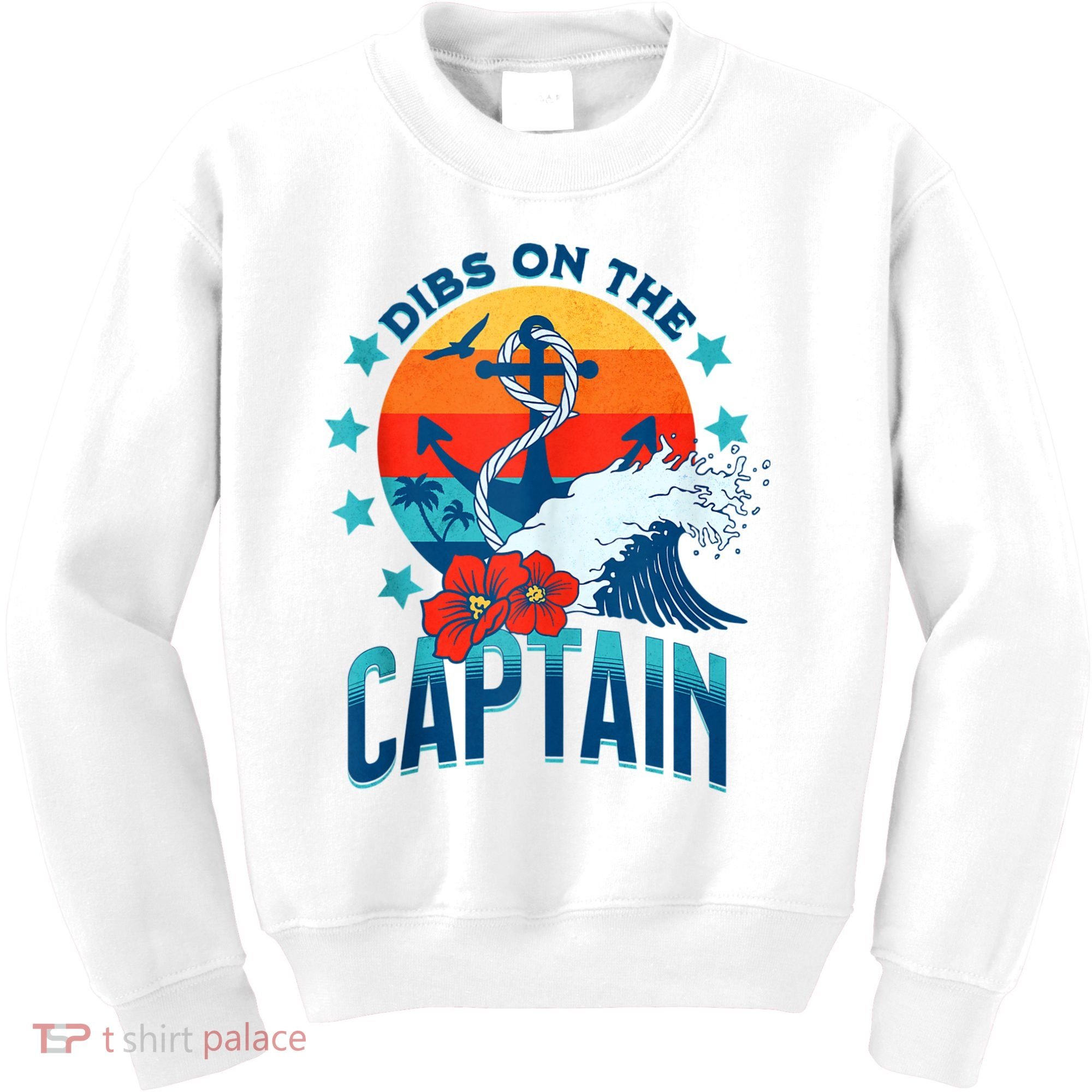 Funny Pontoon Boat Captain Dibs On The Captain Kids Sweatshirt