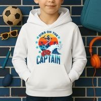 Funny Pontoon Boat Captain Dibs On The Captain Kids Hoodie thumb 2