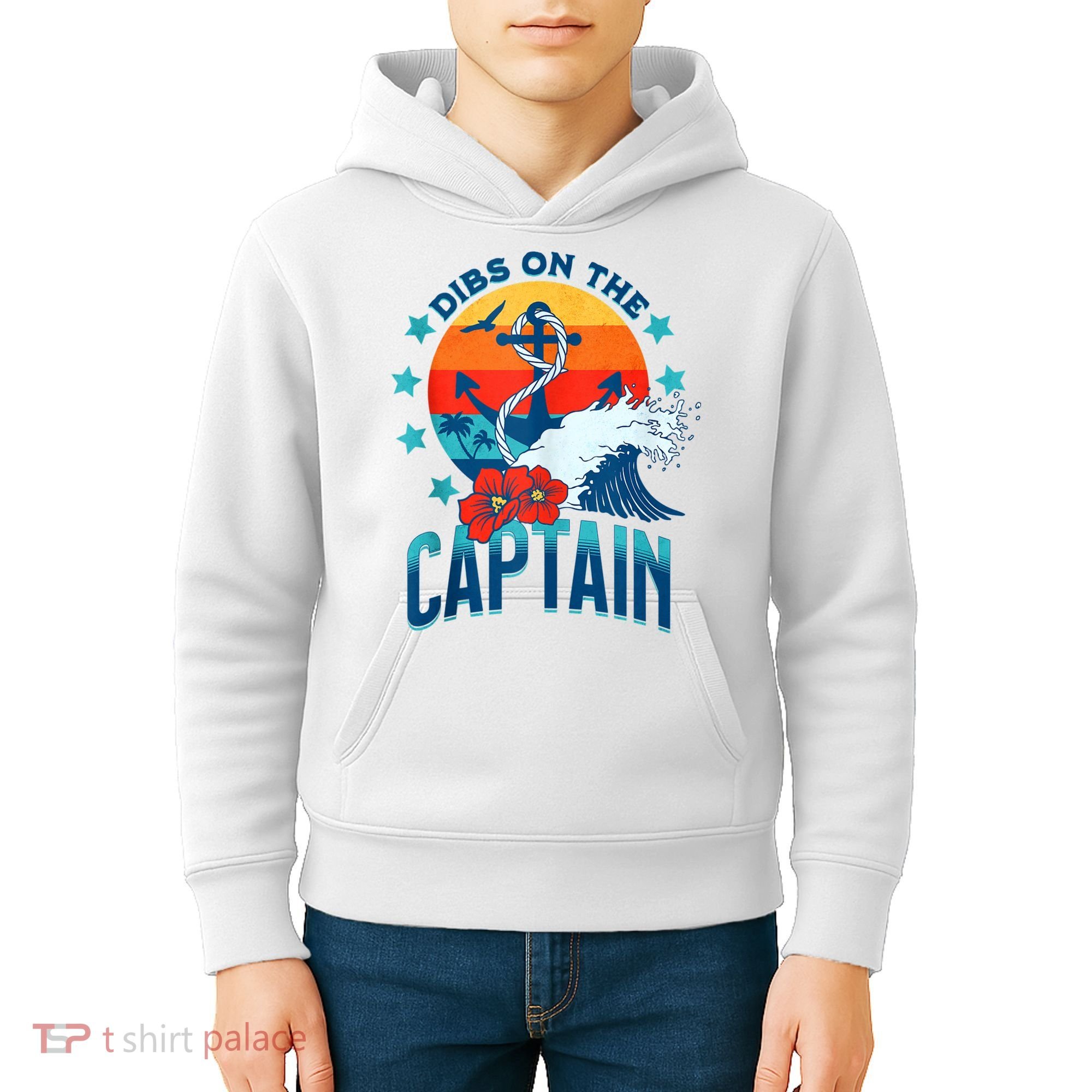 Funny Pontoon Boat Captain Dibs On The Captain Kids Hoodie