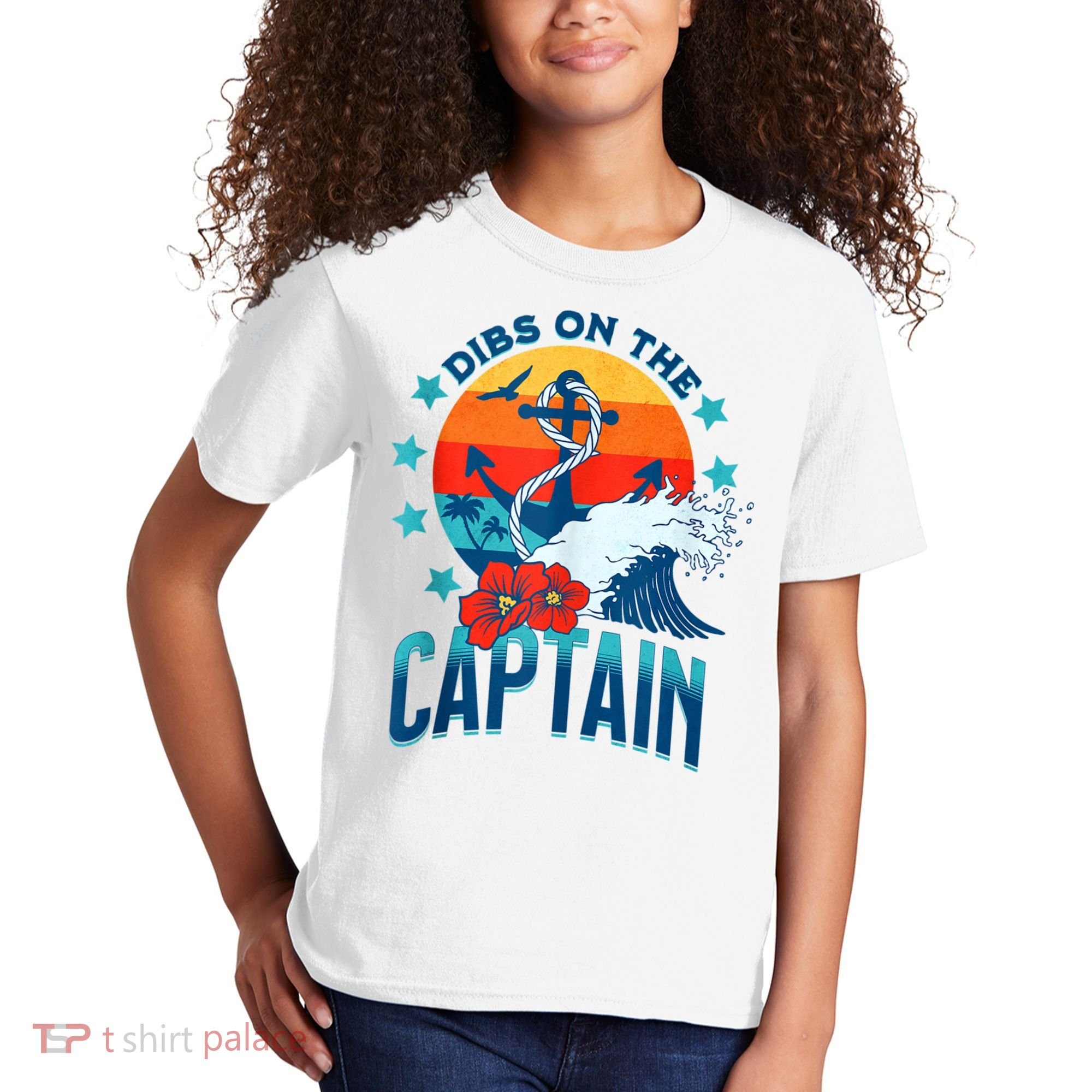 Funny Pontoon Boat Captain Dibs On The Captain Kids T-Shirt