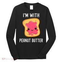 Funny Peanut Butter Jelly Matching Couples His & Hers Long Sleeve Shirt thumb 0