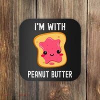 Funny Peanut Butter Jelly Matching Couples His & Hers Coaster thumb 0